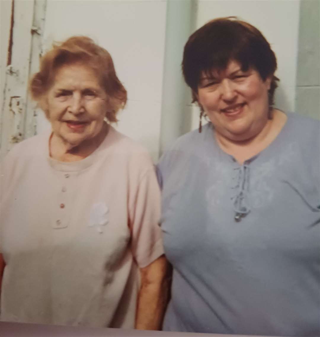 Geraldine Glanville with her mum Ellen just before she died