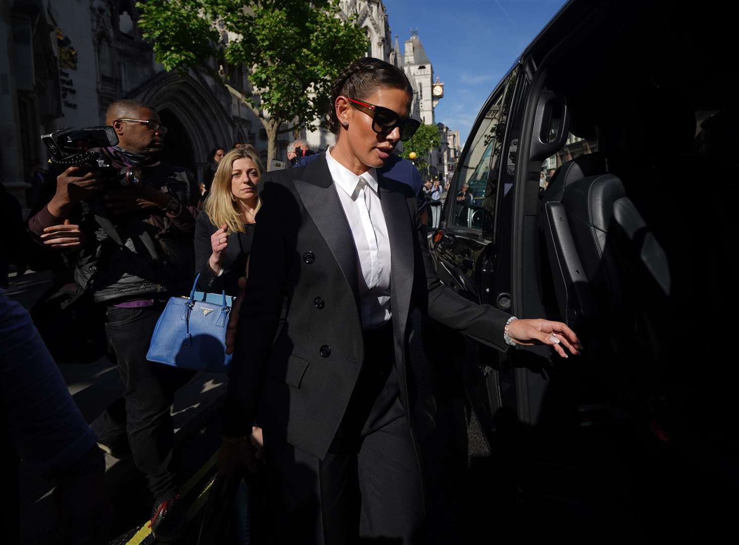 Rebekah Vardy leave the Royal Courts Of Justice (Yui Mok/PA)
