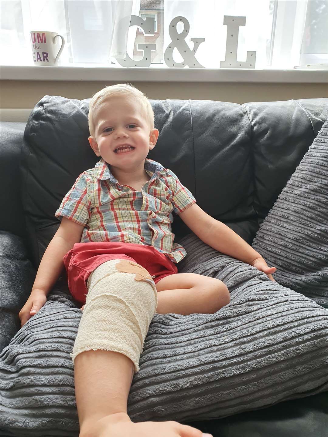 Hadley Waters is now recovering at home after surgery