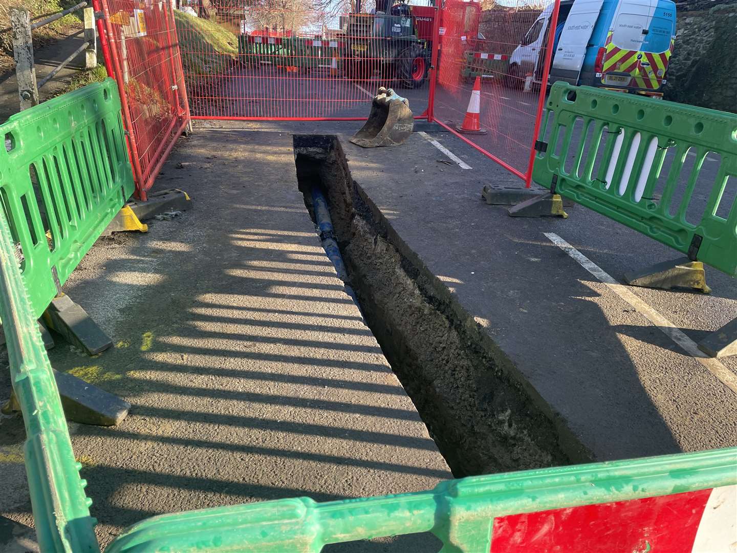 Work is ongoing to replace a 70-year-old water pipe