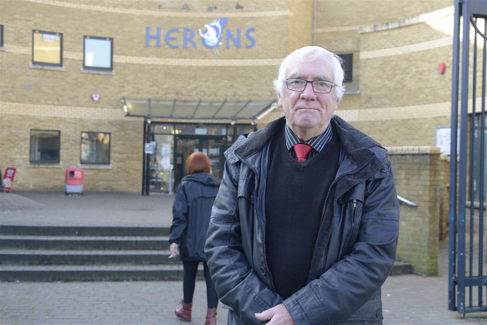 Peter Vickery-Jones outside Herons Leisure Centre