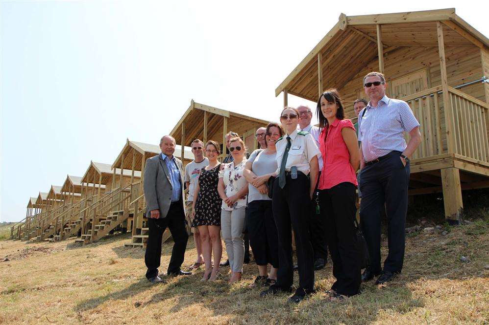 Official launch of the beach huts at The Leas, Minster