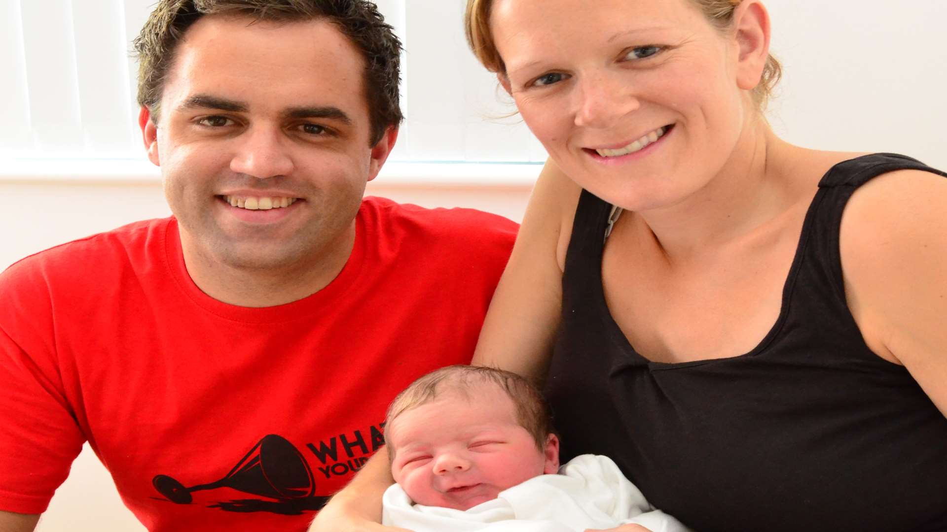 Caleb Thompson was the first baby born at Maidstone Birthing Centre in 2011. Pictured with parents Beth and Mark Thompson.