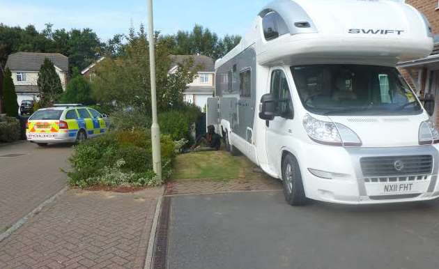 Mr Coles believes the man tied himself to the bottom of the motorhome. Picture: Vicky Castle