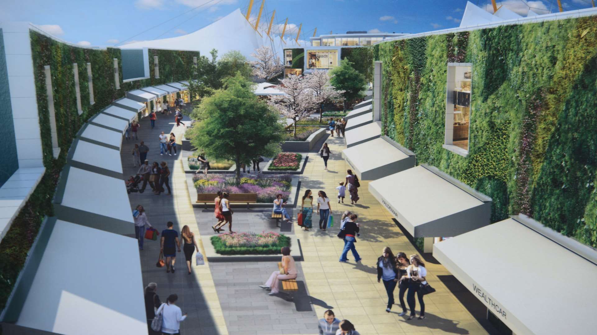 An artist's impression how an expanded Ashford Designer Outlet will look