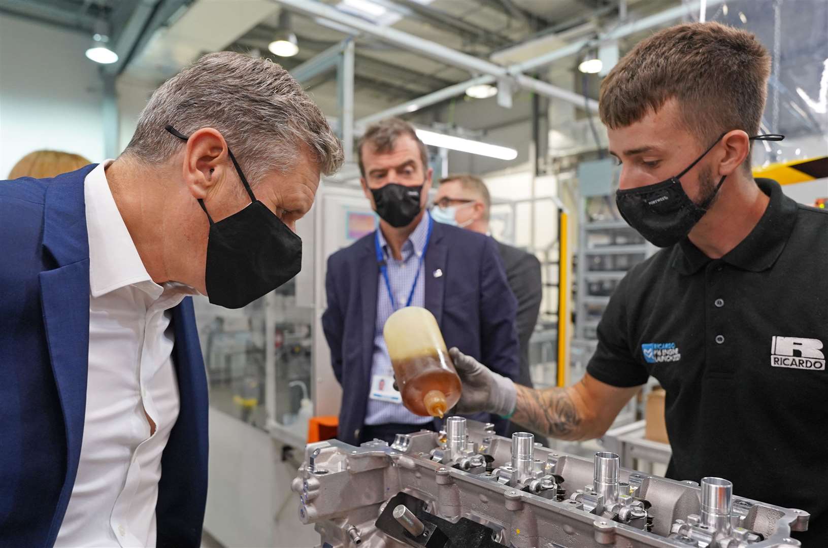 Sir Keir Starmer during a visit to engineering firm Ricardo in Shoreham-by-Sea, West Sussex, ahead of the Labour Party conference (Stefan Rousseau/PA)