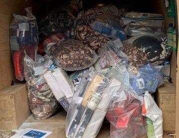 A van full of the seized goods. Picture: MBC (58900985)