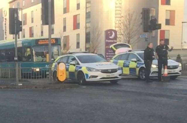 Police are hunting a driver after a crash in Gillingham
