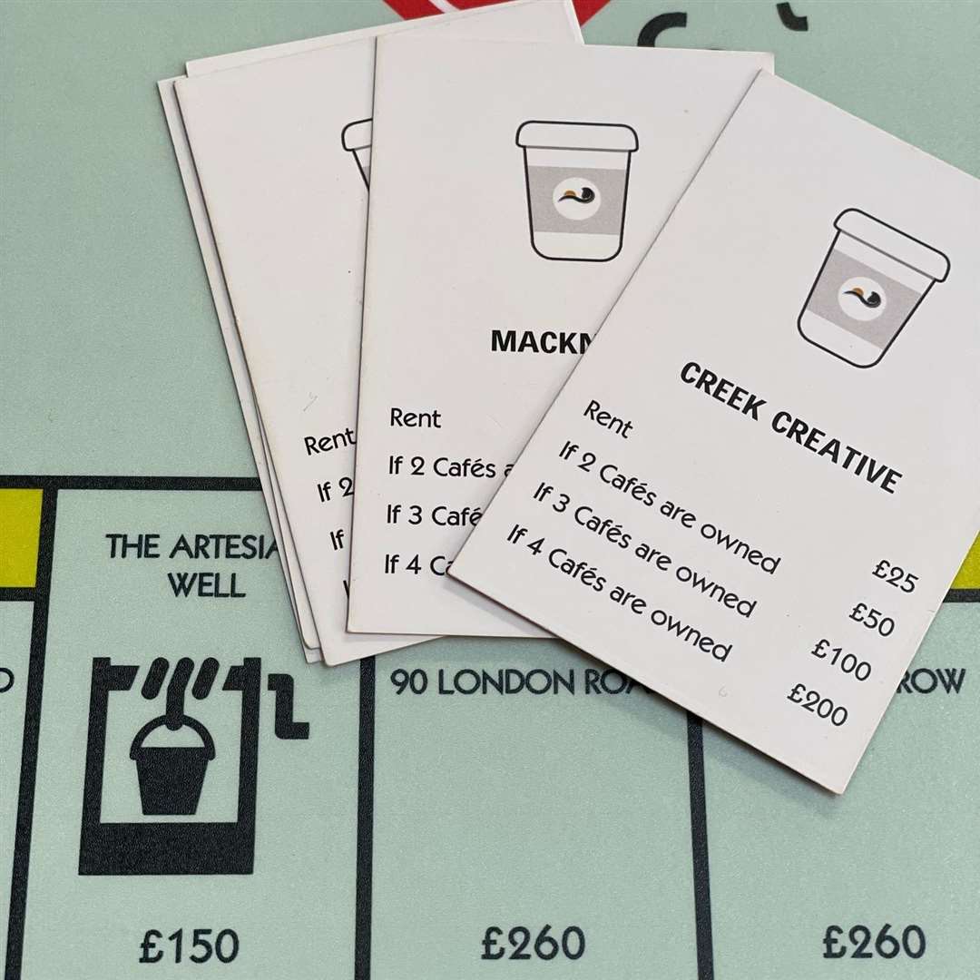 There will be space for 22 Faversham businesses on the Monopoly board