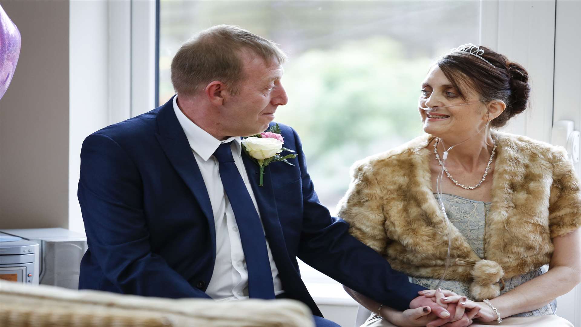 Tracey Deacon getting married at the hospice. Picture: Martin Apps