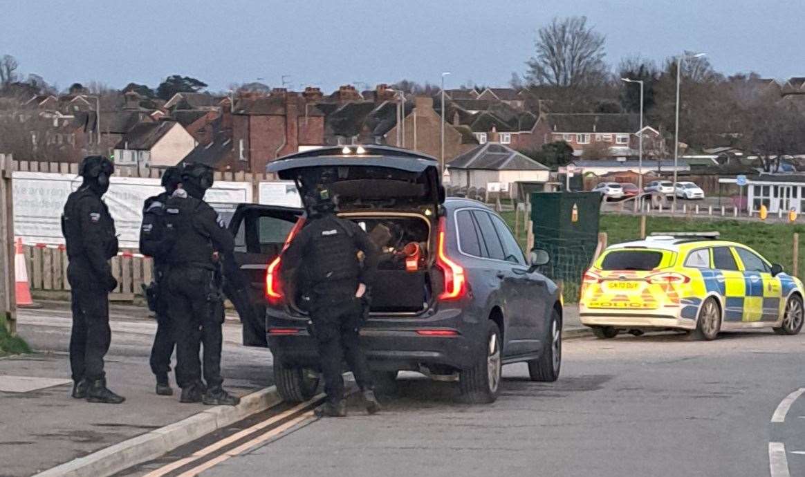 Armed police have been spotted at Spring Acres in Bapchild, near Sittingbourne this afternoon