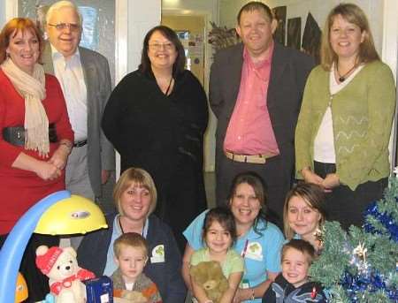 GOOD CHEER: Presents were handed out to children at the Meadow Children's Centre, in Parkwood