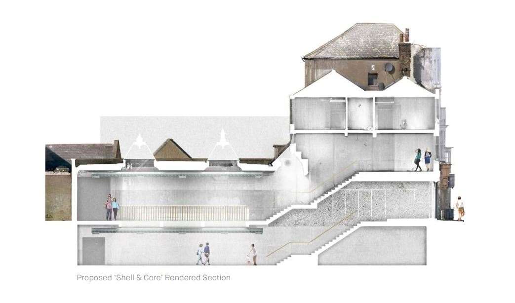 Proposed ‘shell and core’ of the building. Picture: TaylorHare Architects