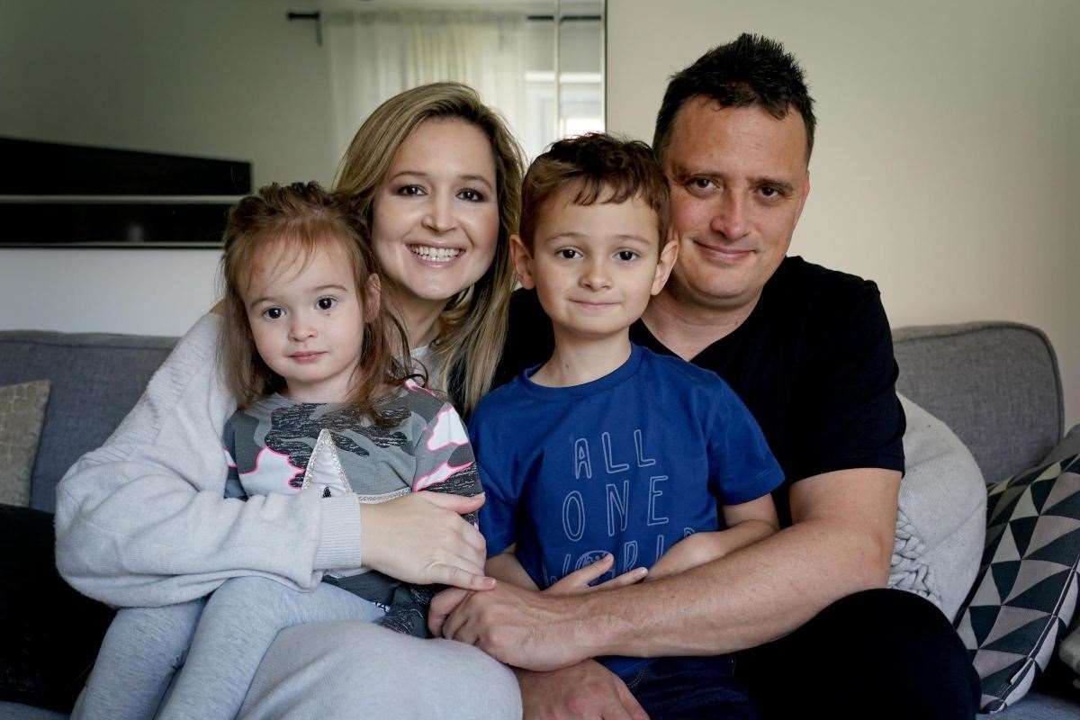 The Scott family: Kylie, Mike, Liam and Claire