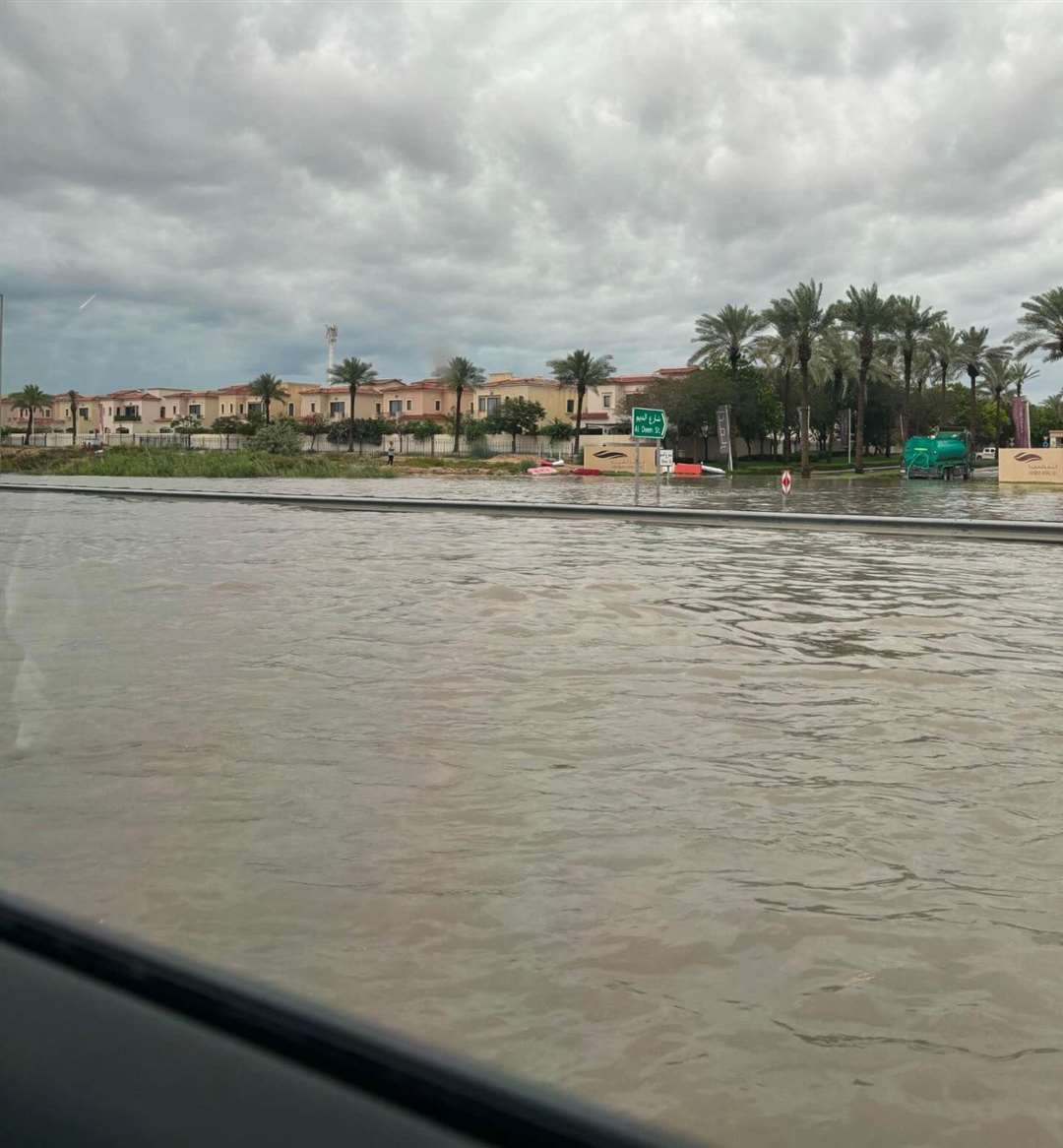 Dubai roads and some cars have been submerged in the floods