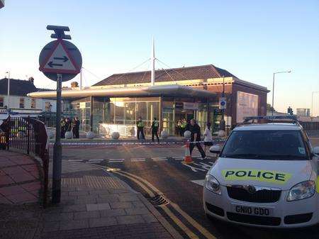Police at Gillingham station
