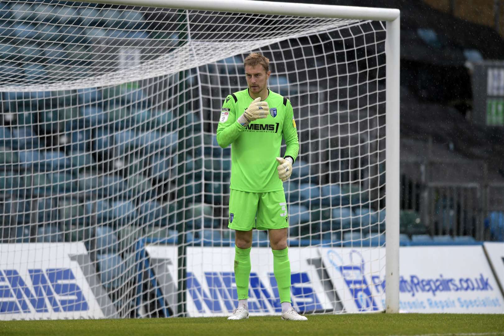 Joe Lumley made his debut for Gillingham on Saturday Picture: Barry Goodwin