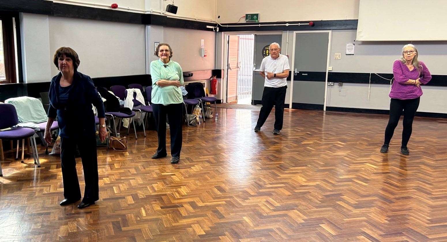 June Blackburn, second from left, still tap dancing away at the age of 90