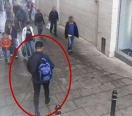 CCTV images of a man in Whitefriars Shopping Centre who man want to speak to in connection with Friday's hoax bomb alerts in Canterbury