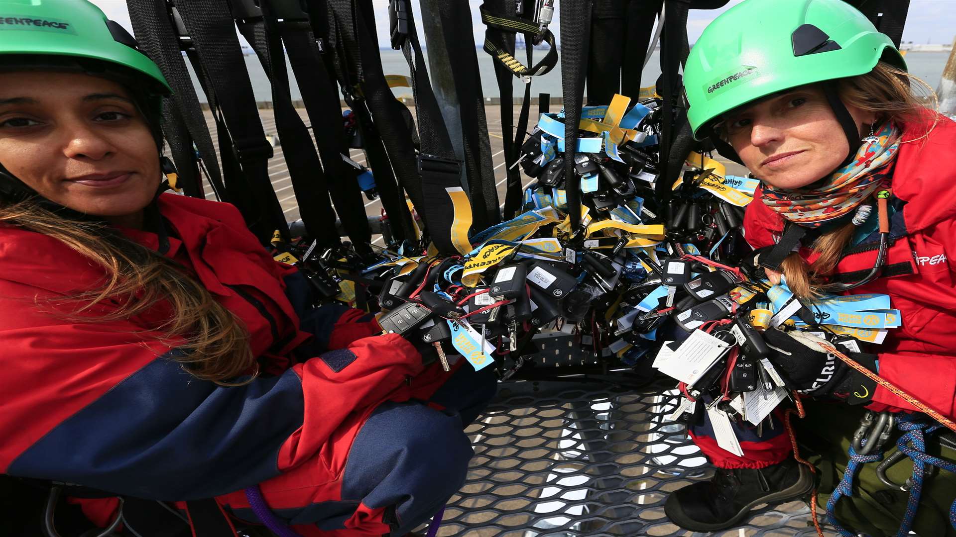 Campaigners seized thousands of car keys. Picture: Jiri Rezac/Greenpeace