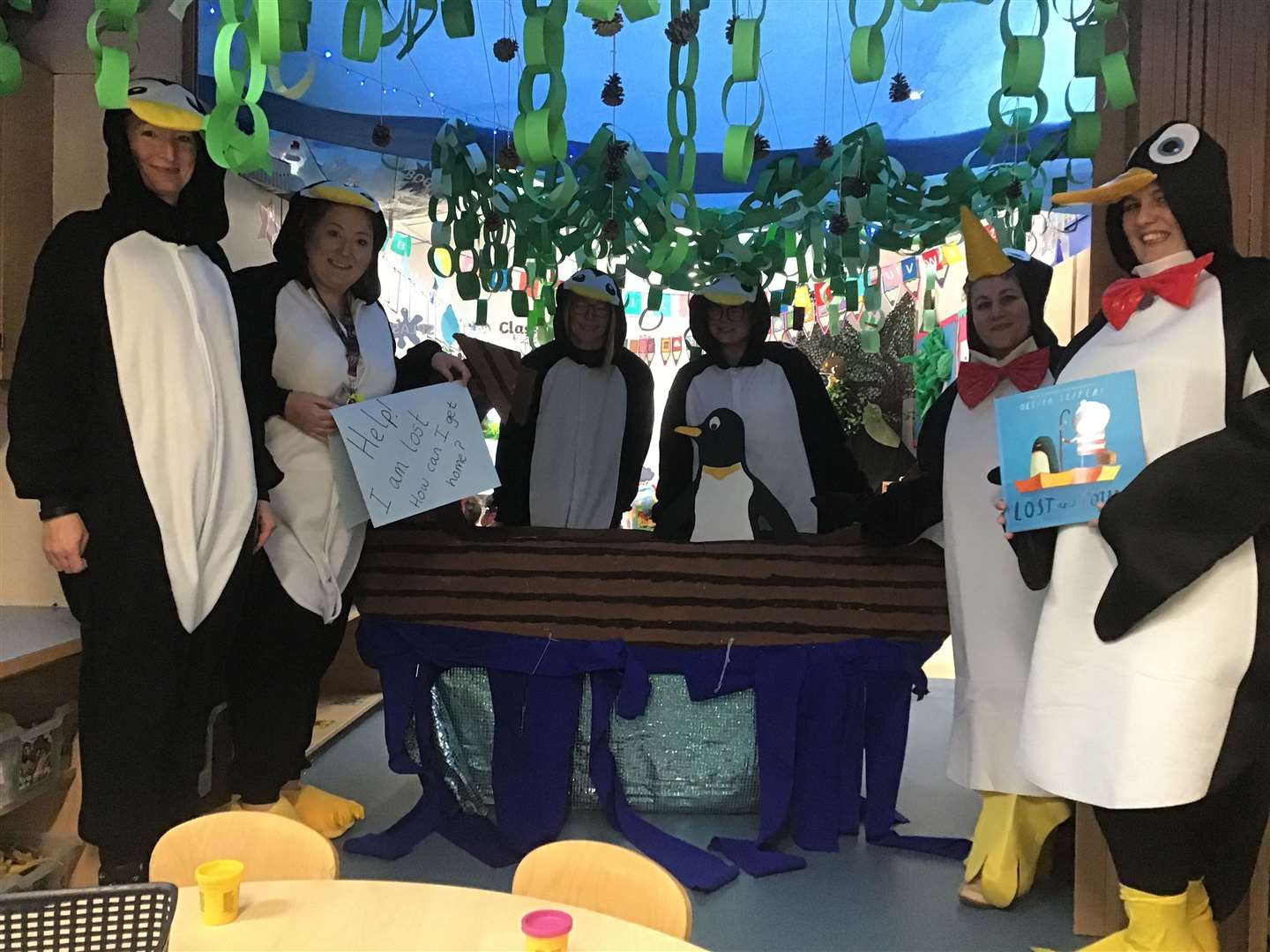 Staff at St Michael's Catholic Primary School, dressed up to welcome the pupils back. Picture: St Michael's Catholic Primary School