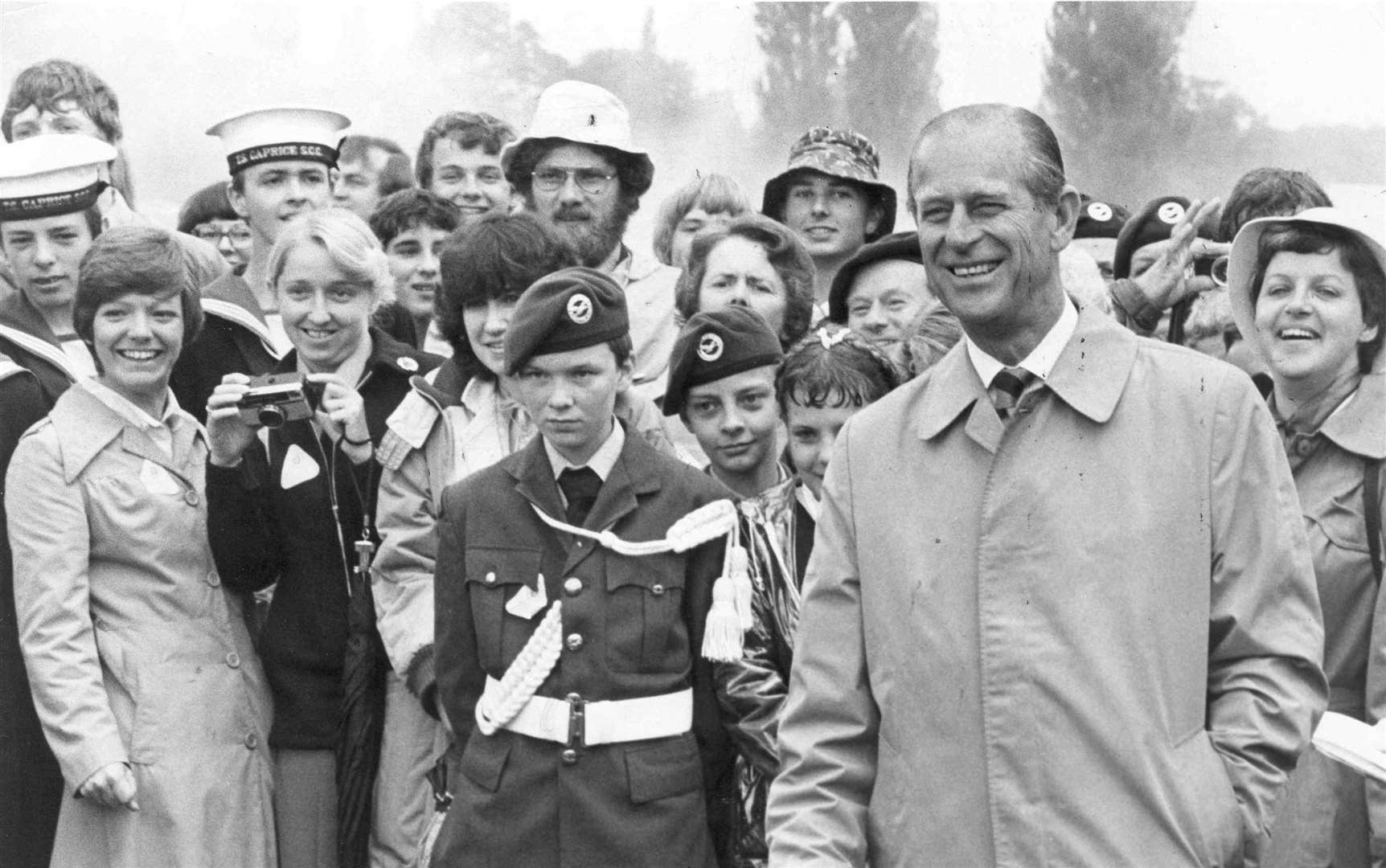Pouring rain could not dampen the enthusiasm of 7,000 youngsters who gathered at Hever Castle in June 1981 to celebrate the 25th anniversary of the Duke of Edinburgh Award Scheme with the help of the Duke himself