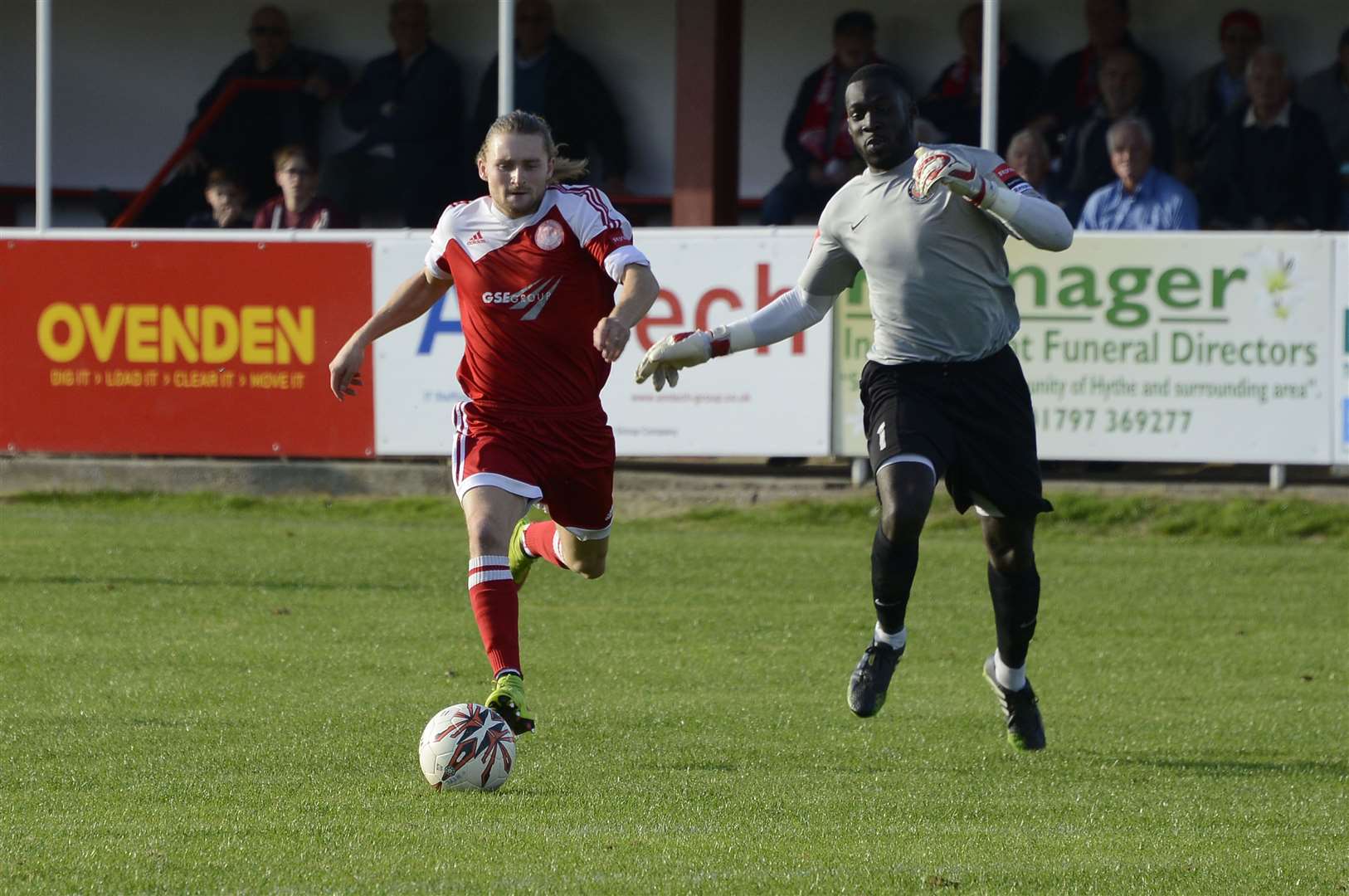 Alfie May playing for Hythe Town before his move to Doncaster Rovers Picture: Paul Amos