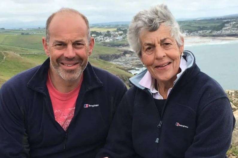 Phil Spencer pictured with his mum, Anne, who died in the tragic crash. Pic: Twitter
