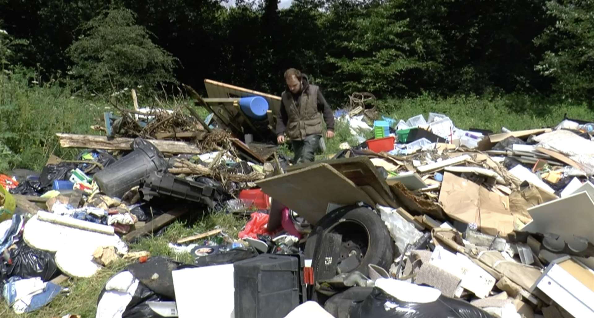 Jos Brynmor-Jones' farm became a fly-tipping hotspot last month