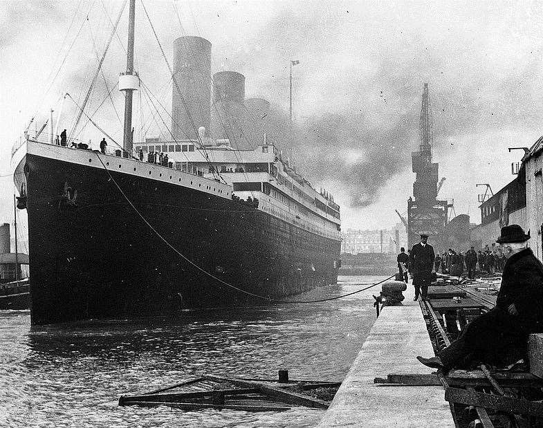 The Titanic as it set sail from Southampton on its fateful first - and last - voyage