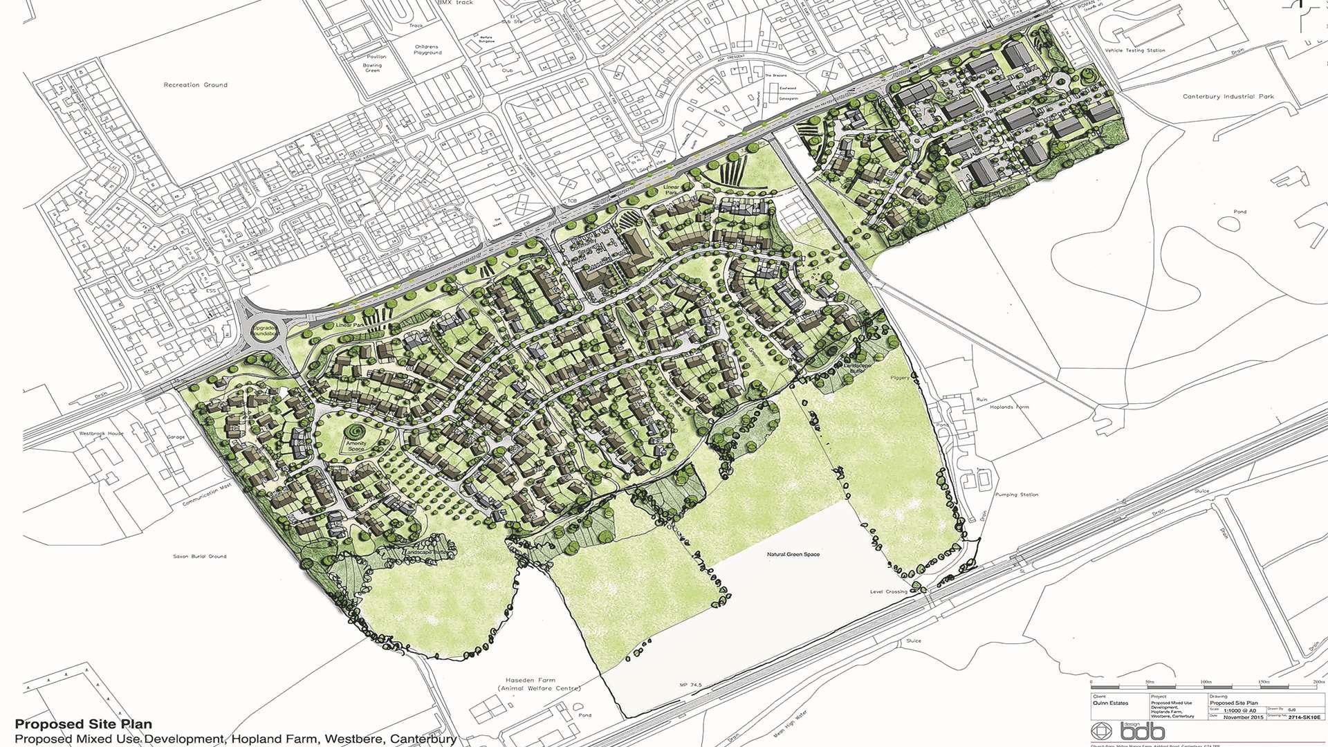 Plans for the Hoplands farm site in Hersden