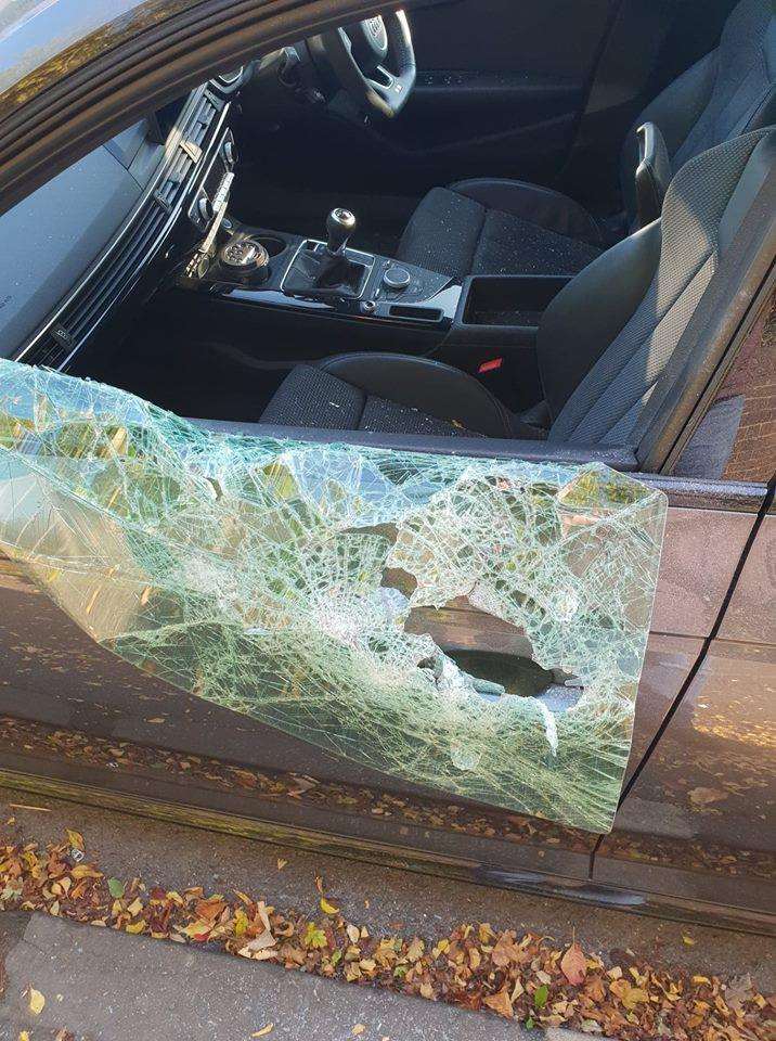 John McDonnell's car window was smashed in Old Bridge Road, Whitstable on October 16. Picture: John McDonnell