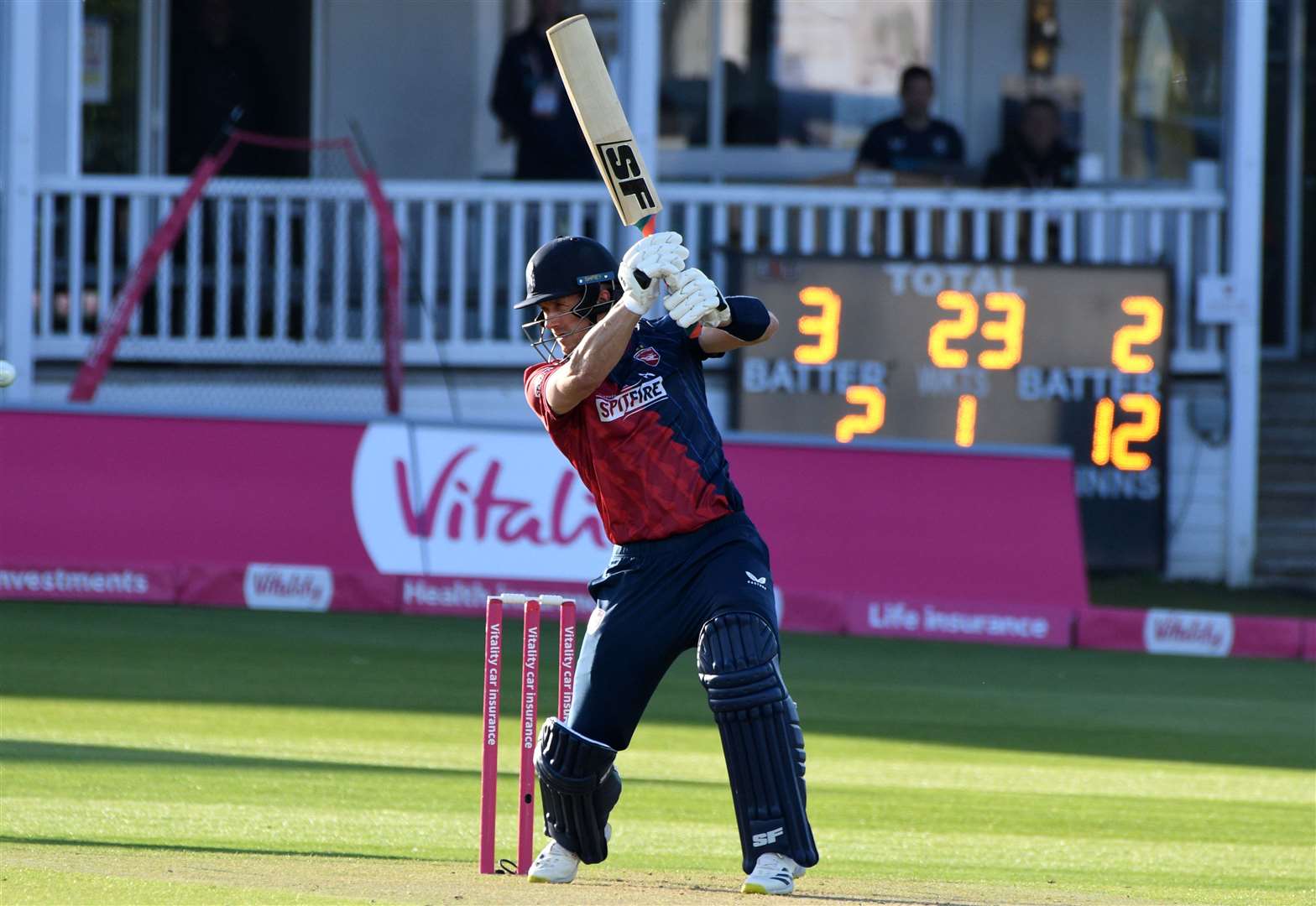 Joe Denly - top-scored with 58 for Kent Spitfires against Sussex Sharks. Picture: Barry Goodwin (56920227)