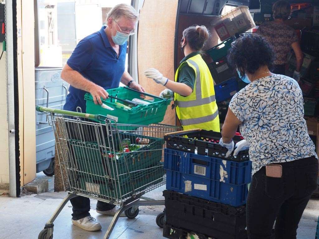 Volunteers at Canterbury Food Bank. Picture: Peter Taylor-Gooby