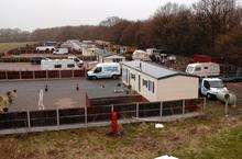 Travellers camp at White Post Lane, Sole Street, Meopham