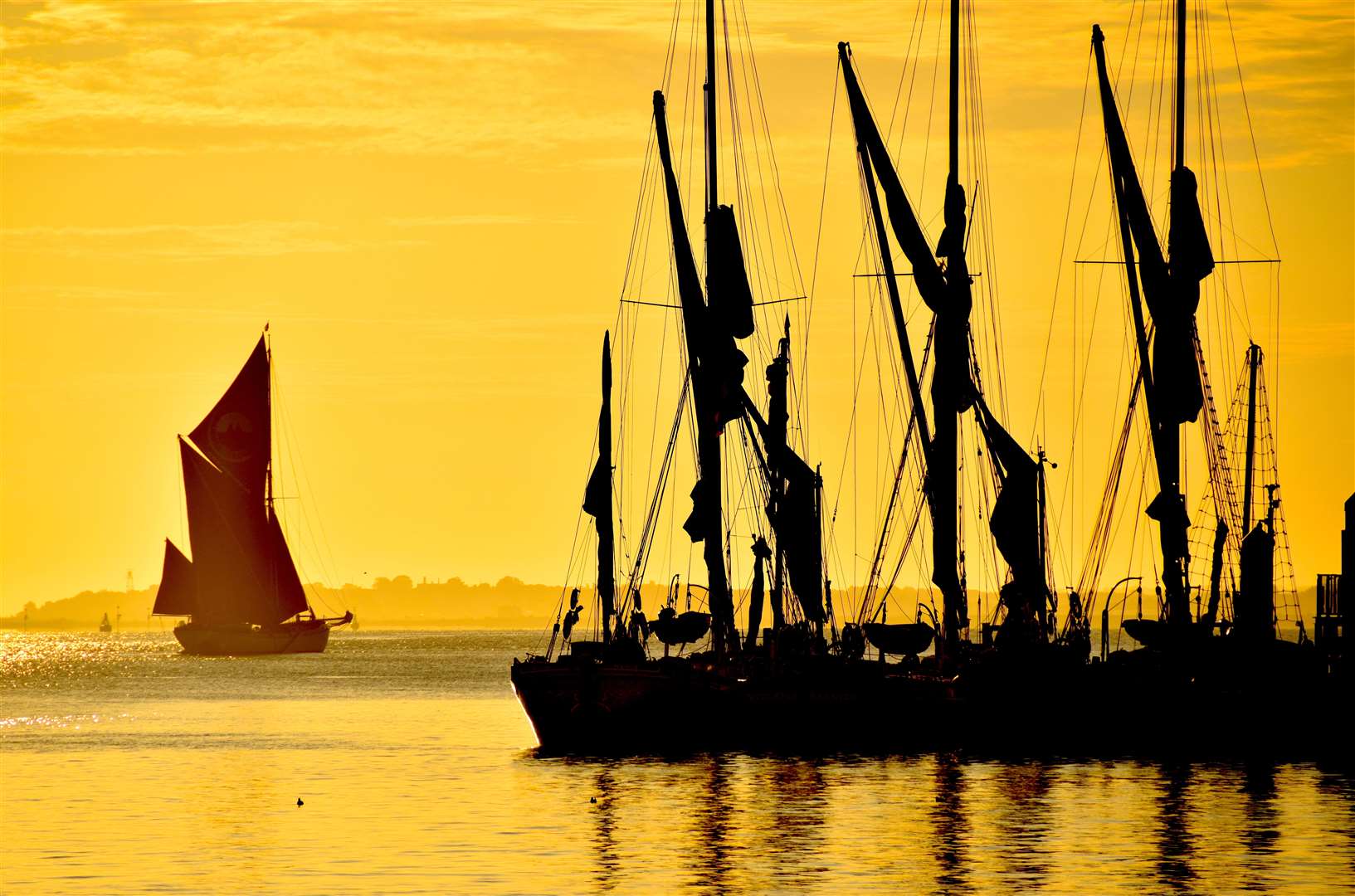 The winning photo 'Thames Sailing Barges' at Gravesend Town Pier. Picture: Fraser Gray