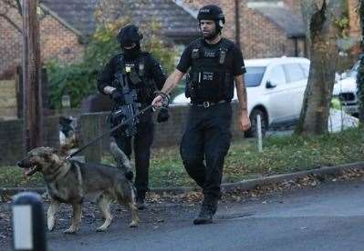 Armed police in Otham Picture: UKNIP