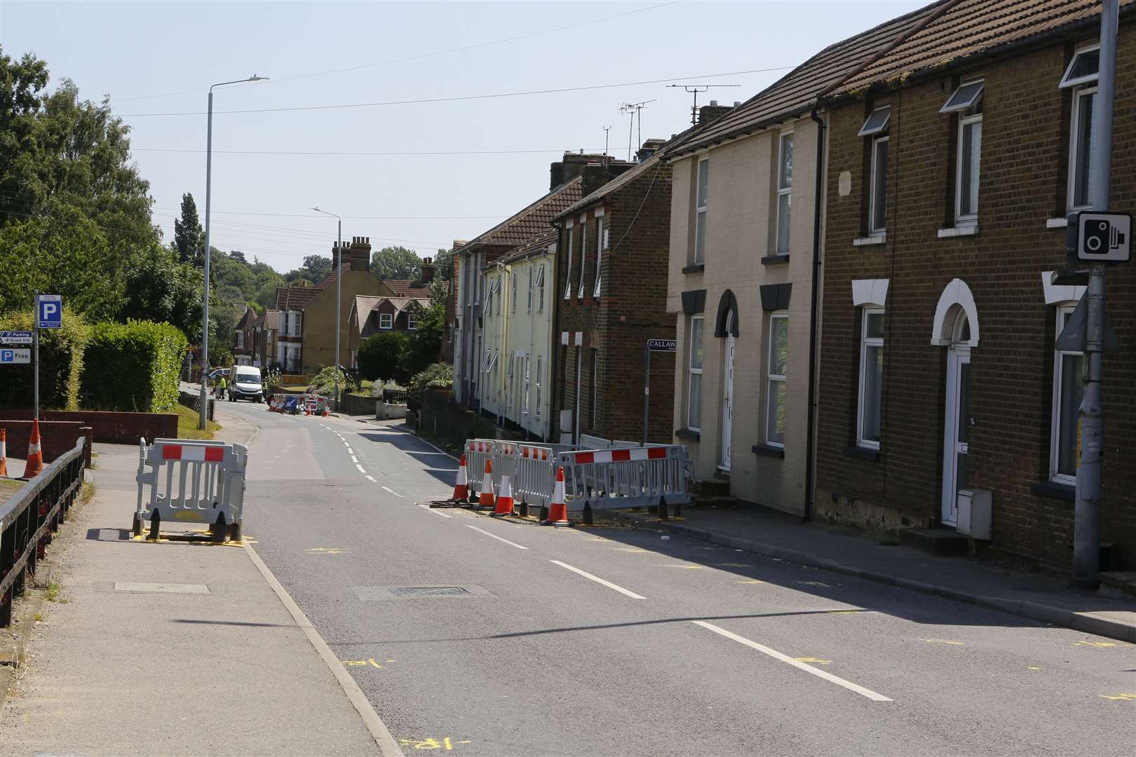 A2 closed in Sittingbourne due to gas leak..Newington High Street, Sittingbourne. ME9 7JP.Picture: Andy Jones. (14172423)