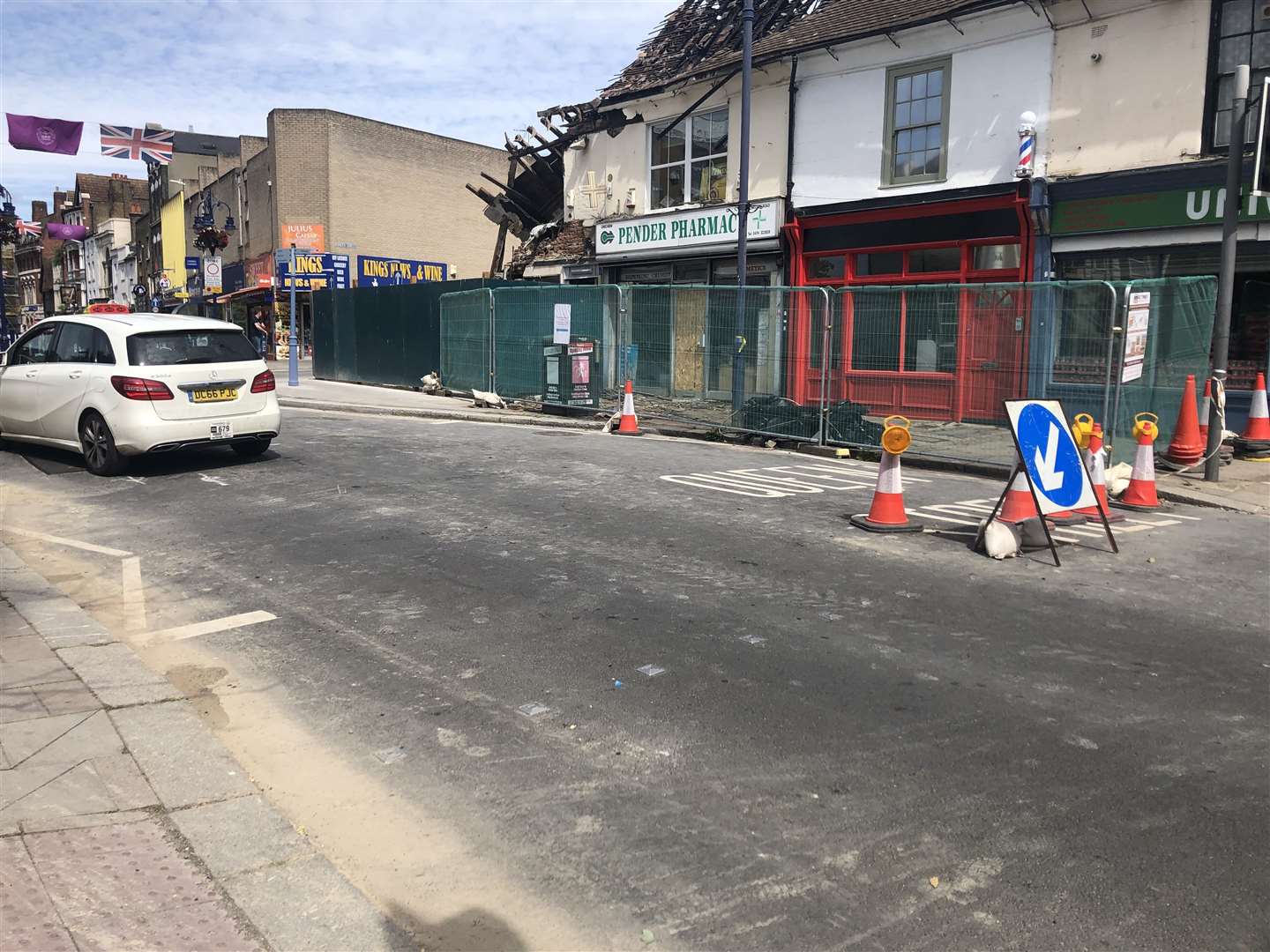 Roadworks are still ongoing in Milton Road