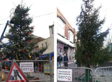 The Herne Bay Christmas tree was replaced in 2012... with this