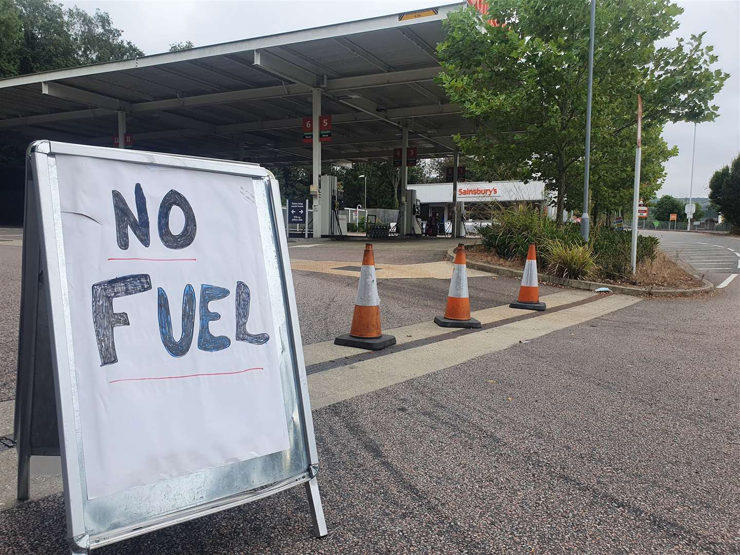 No Fuel: Sainsbury's in the Park Farm Industrial Estate