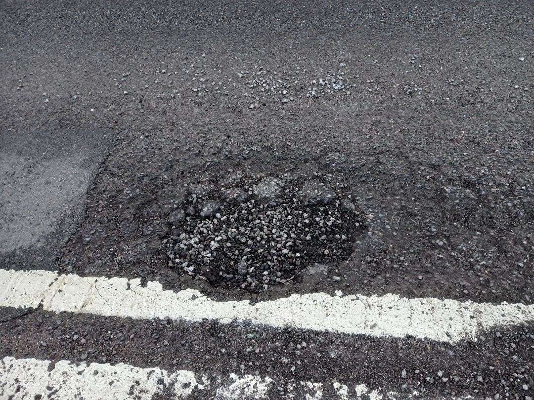 Residents say the holes keep appearing shortly after being repaired. Picture: Chris Spalding