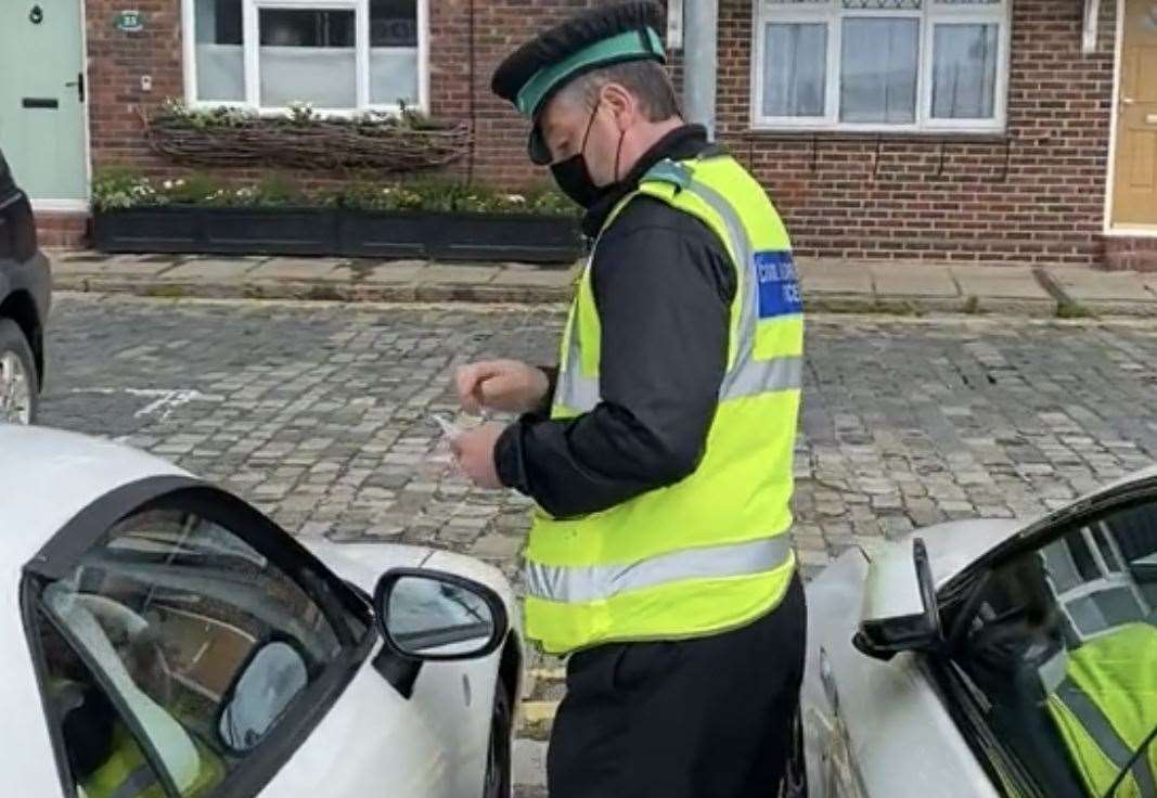 Troy Azzopardi was issued with the ticket after parking in The Stade next to Folkestone Harbour