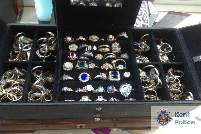 Some of the jewellery stolen. Picture: Kent Police