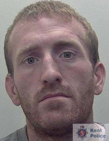 Shane Baker was jailed for several overnight crimes across Sittingbourne and Maidstone