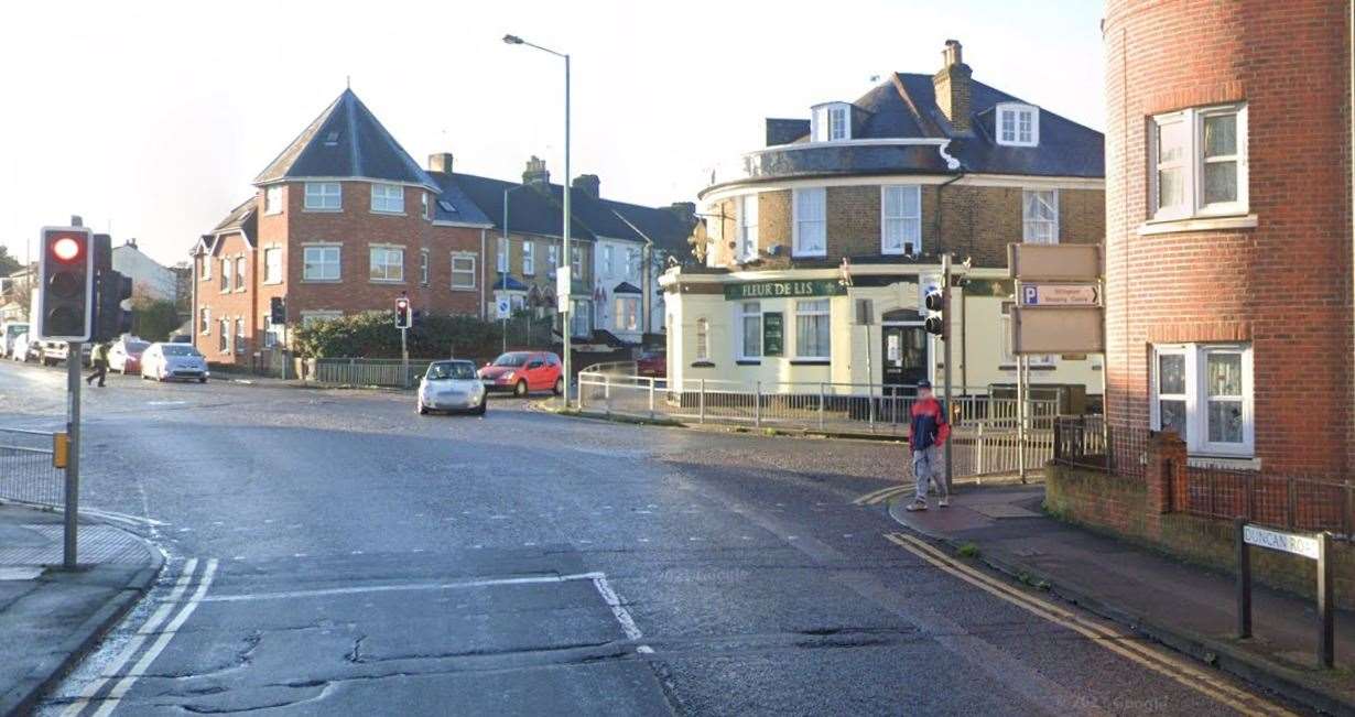 The alleged assault took place on Duncan Road in Gillingham. Picture: Google Street View