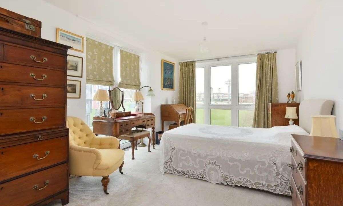 There are two bedrooms, including the master suite with an en-suite shower and walk-in wardrobe. Picture: Sandersons UK