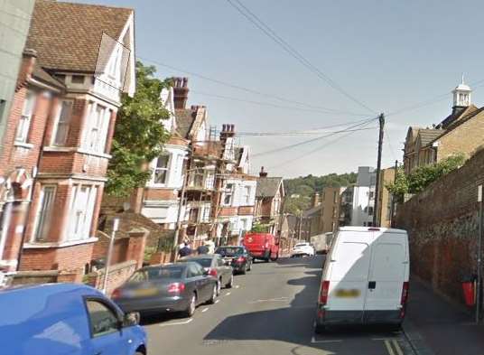 Police are looking for the driver of a Ford Fiesta which hit a woman in Manor Road, Chatham.