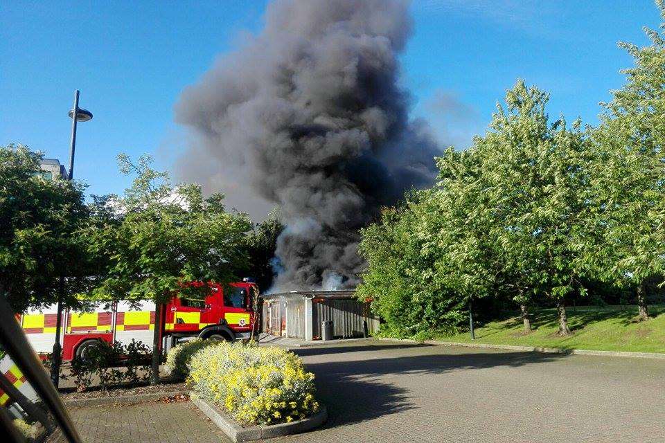 Firefighters at the scene of the blaze. Picture: Lorna-Hide Streeter