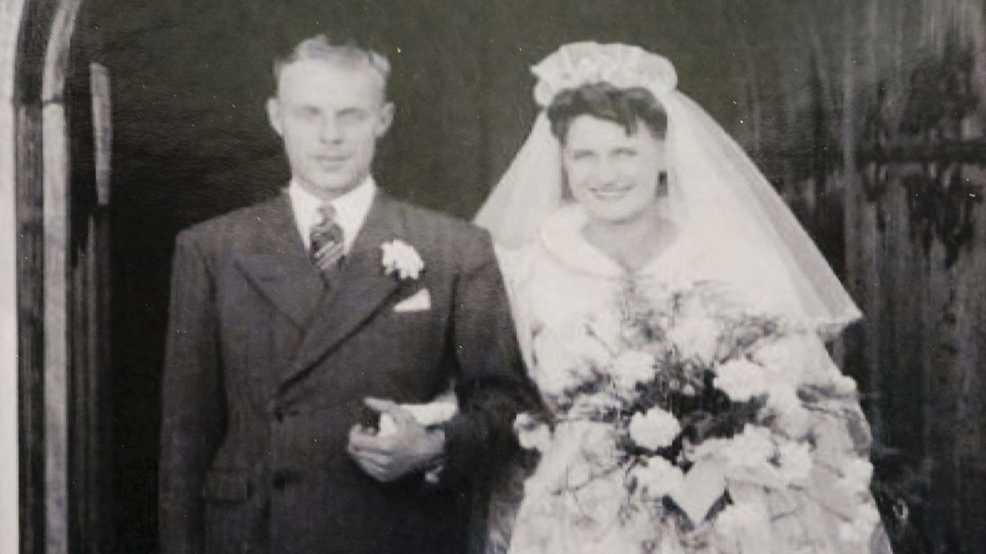 Peter and Dora on their wedding day